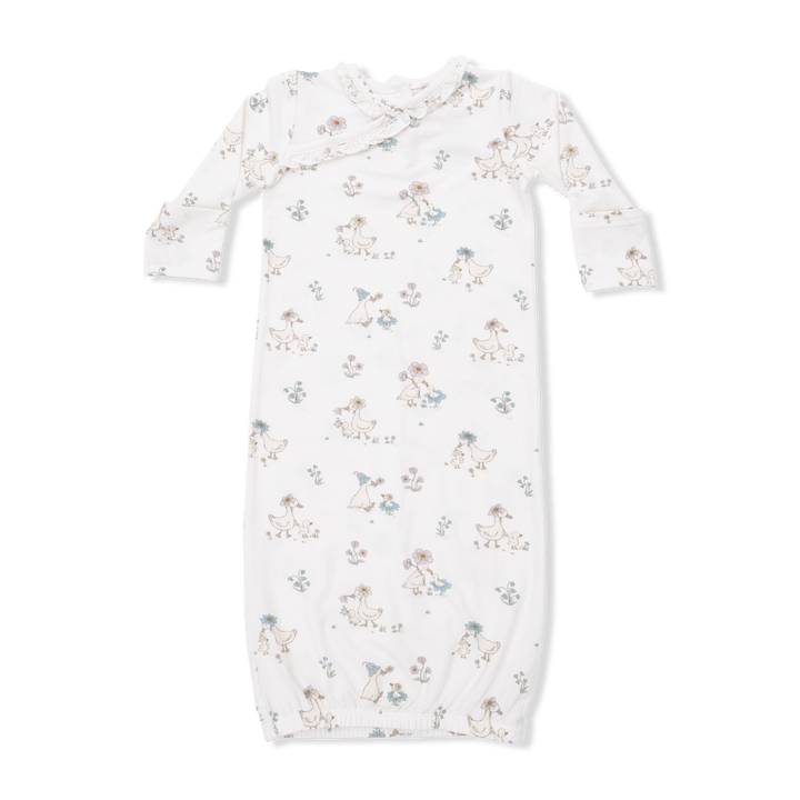 Angel Dear Baby 0-3m Flower Ducklings - Kimono Gown & Knot Headband