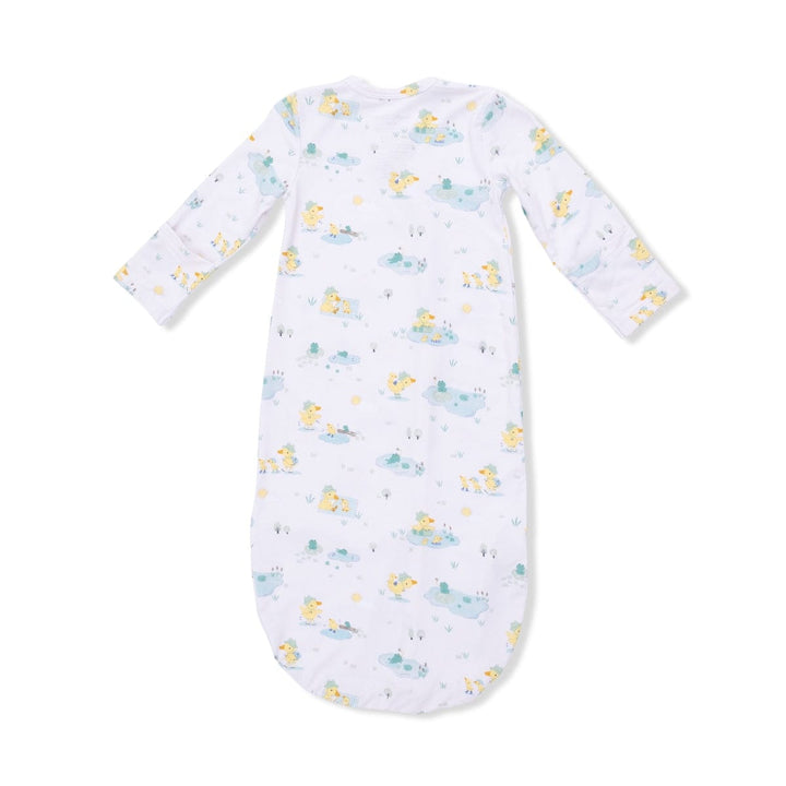 Angel Dear Baby 0-3m Frog And Duck Pond - Bundle Gown & Knotted Hat
