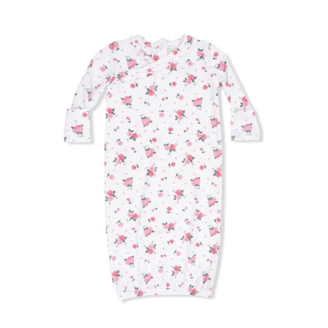 Angel Dear Baby 0-3m Pink Rosettes - Kimono Gown & Knot Headband