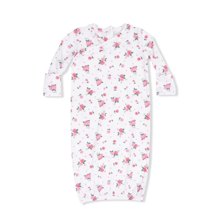 Angel Dear Baby 0-3m Pink Rosettes - Kimono Gown & Knot Headband