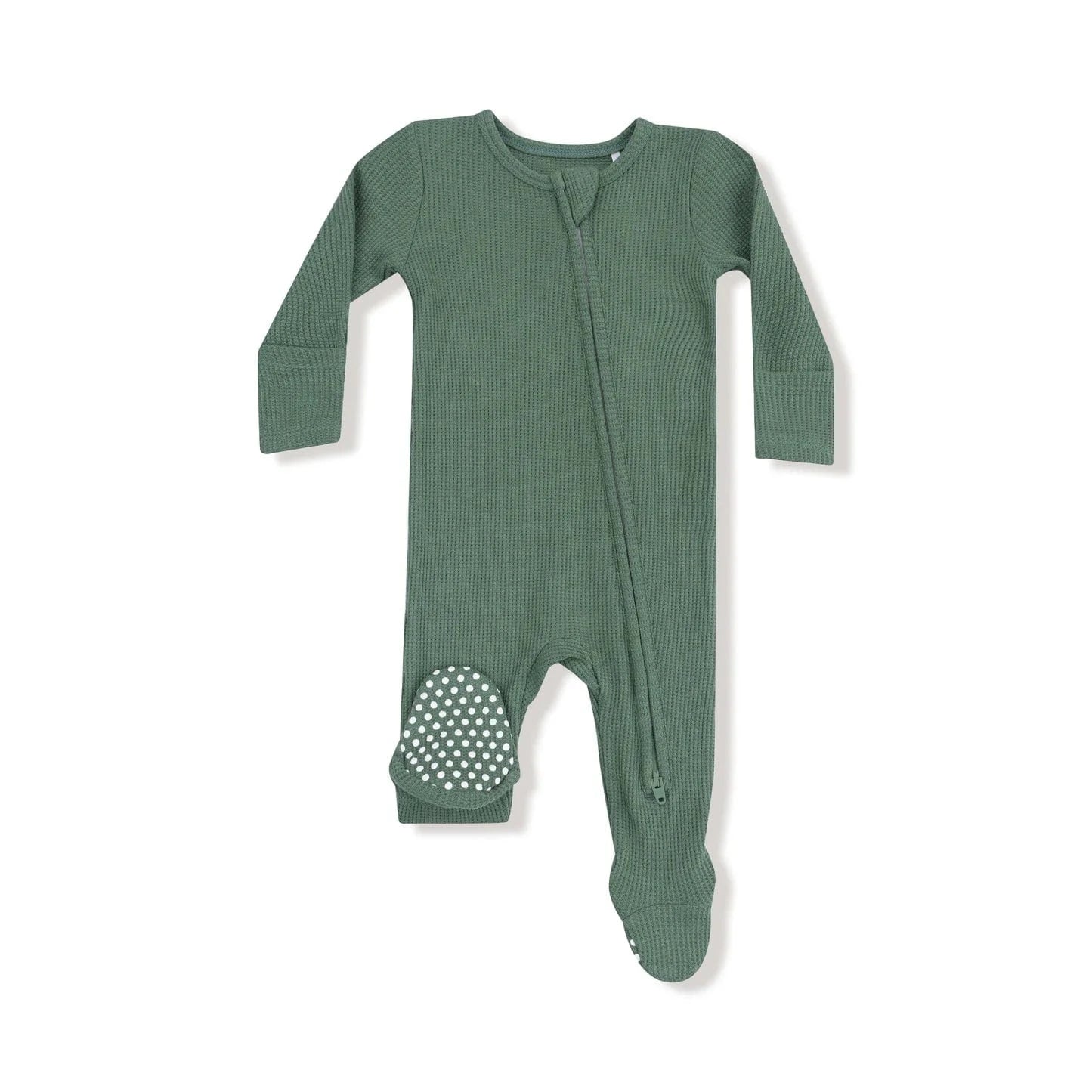 Angel Dear Baby 2 Way Zipper Footie - Dark Ivy