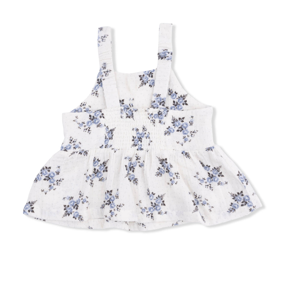 Angel Dear Baby Belle Rosette Dot - Peplum Tank With Smocked Waist Pant