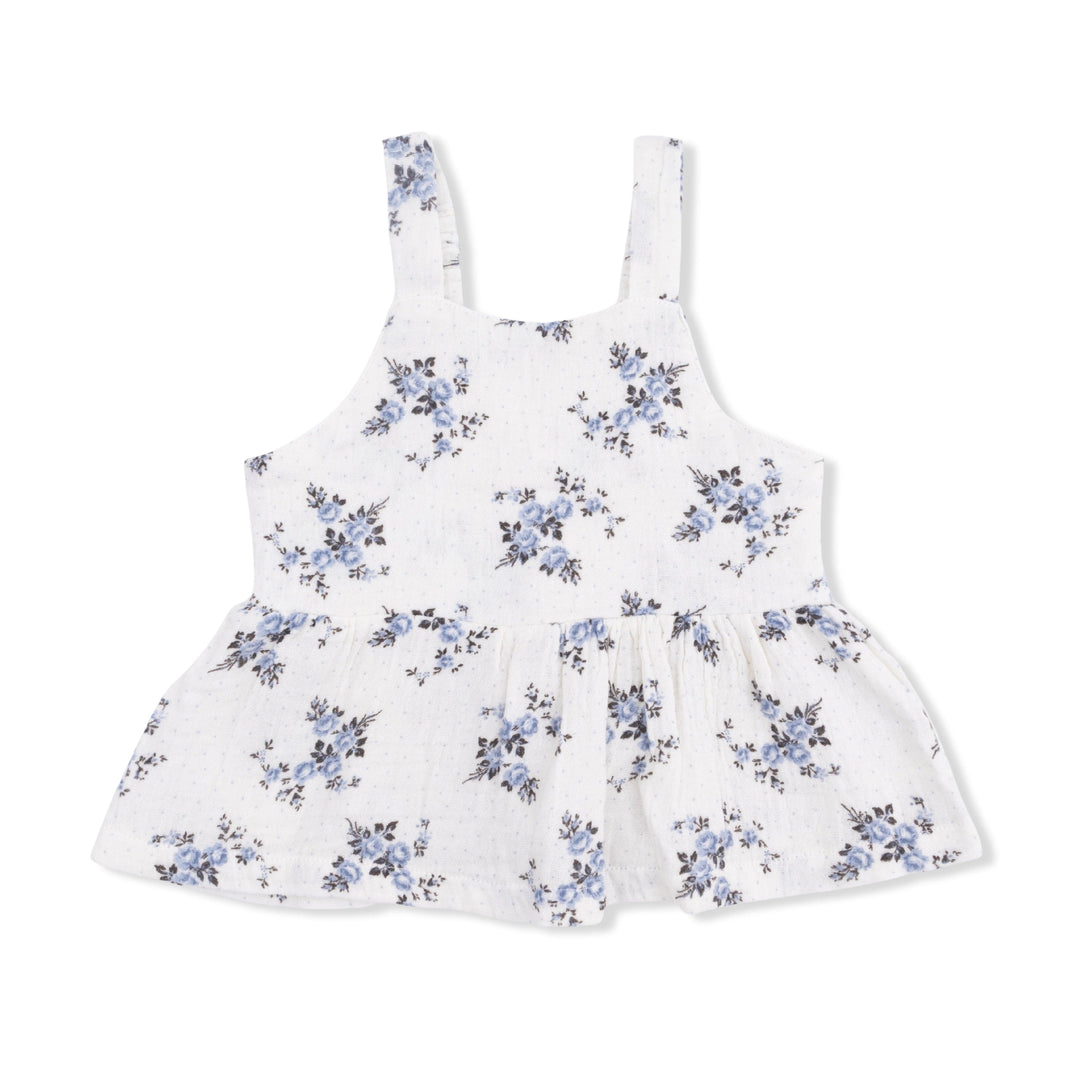 Angel Dear Baby Belle Rosette Dot - Peplum Tank With Smocked Waist Pant