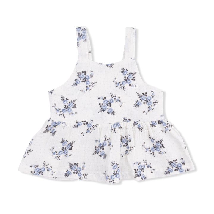Angel Dear Baby Belle Rosette Dot - Peplum Tank With Smocked Waist Pant