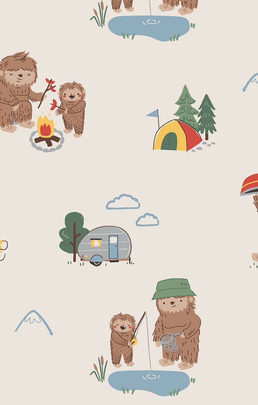 Angel Dear Baby Bigfoot Camping - 2 Way Zipper Romper