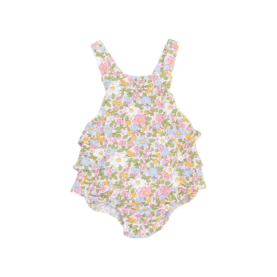 Angel Dear Baby Bubbly Baby Calico Ruffle Sunsuit