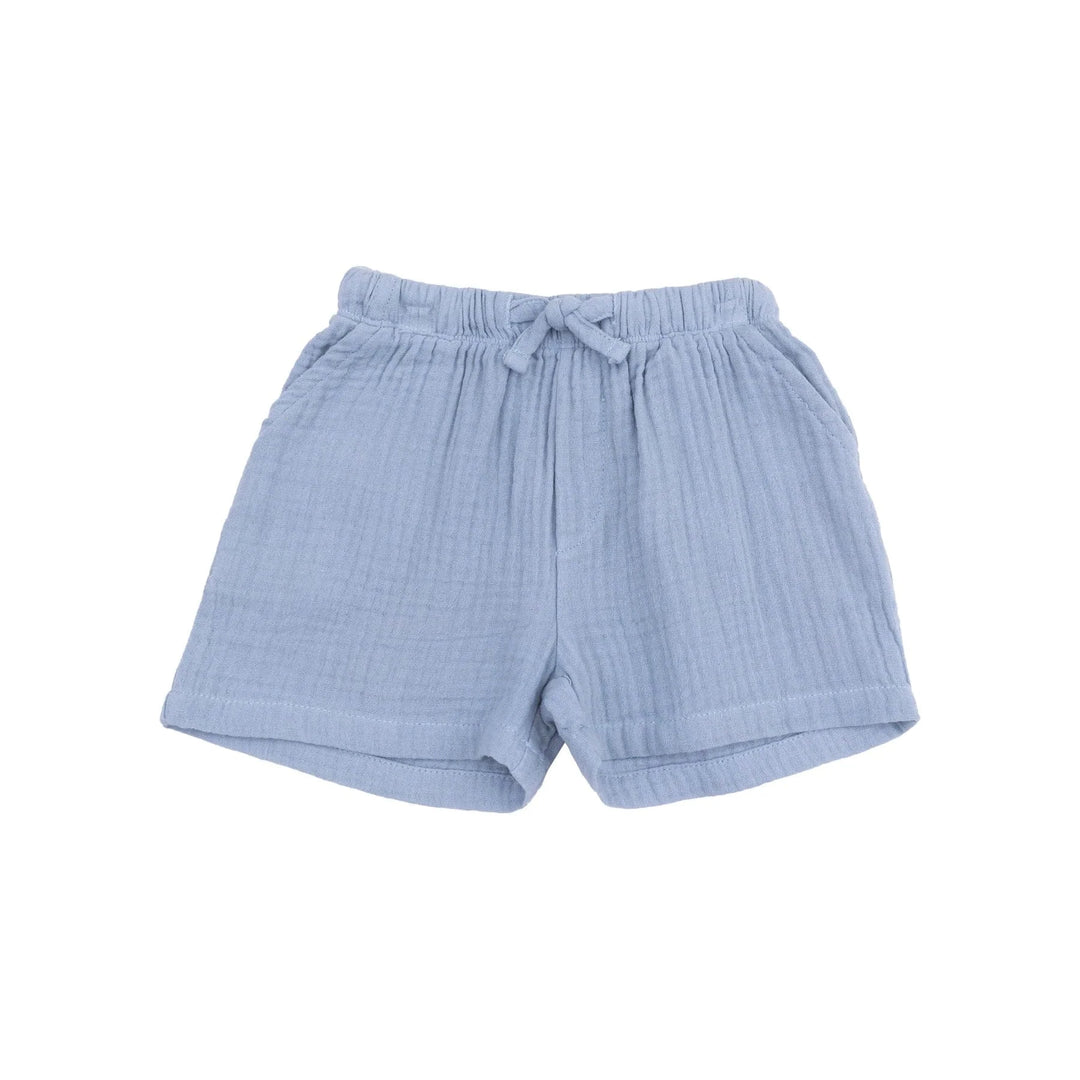 Angel Dear Baby Button Down Bamboo Polo and Muslin Short Set - Nautical Notebook