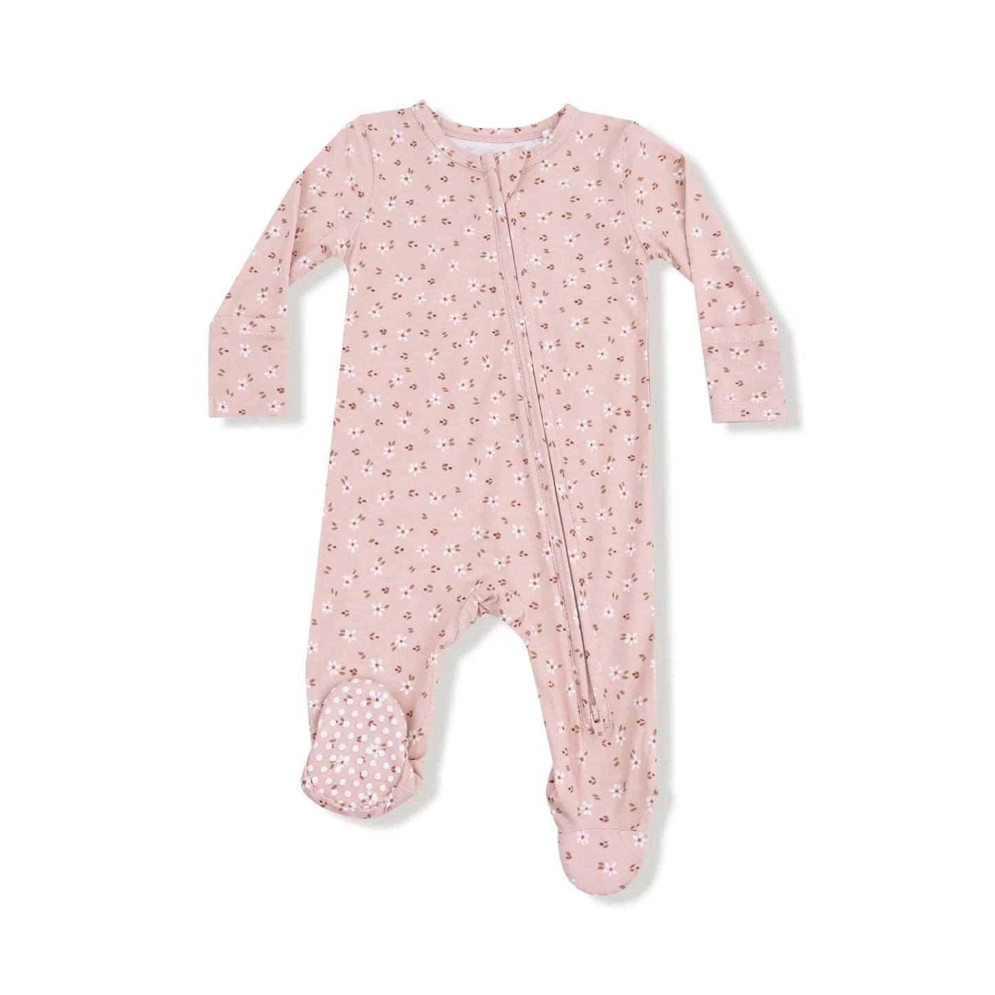 Angel Dear Baby Carrie Floral Pink - 2 Way Zipper Footie