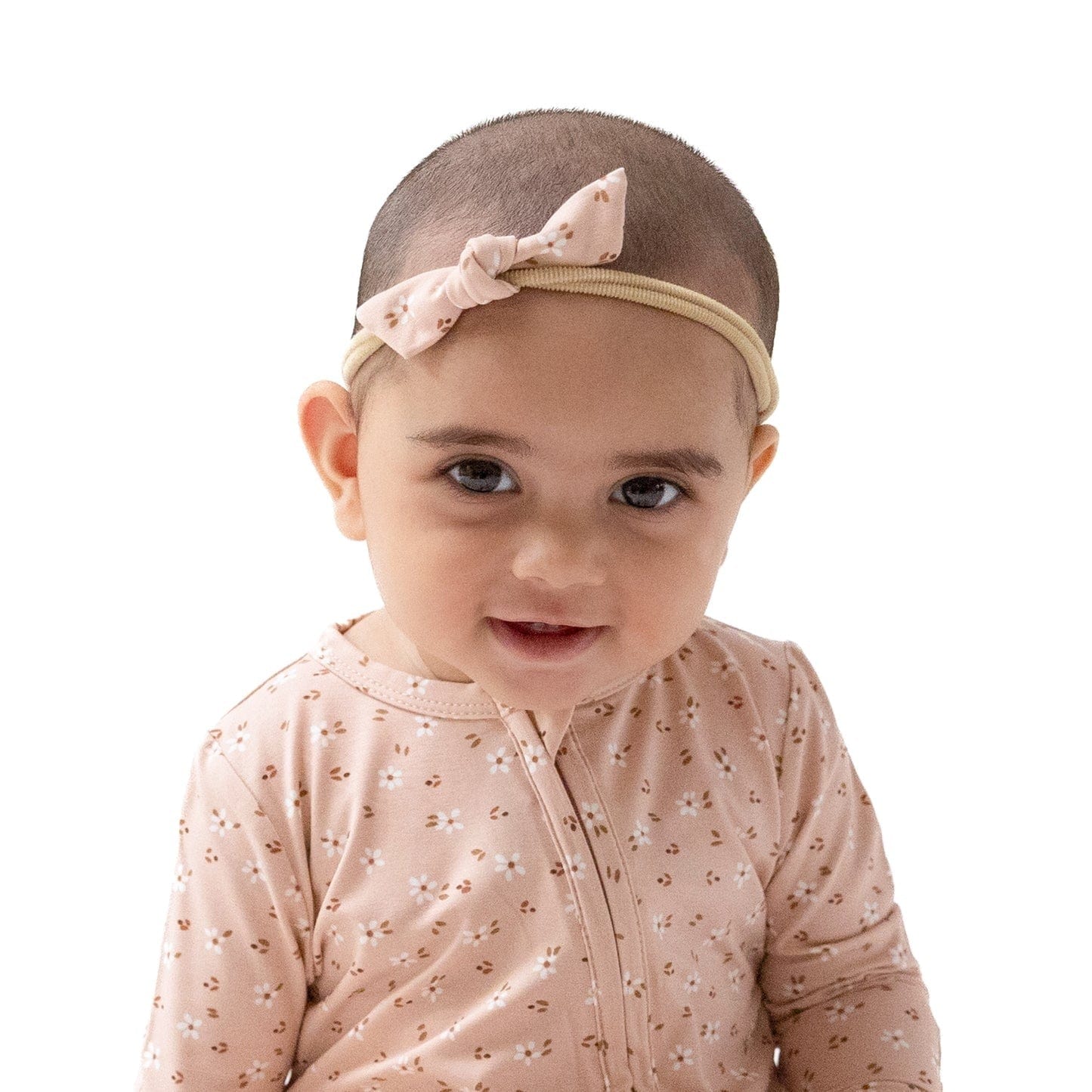 Angel Dear Baby Carrie Floral Pink - Bow With Nylon Headband