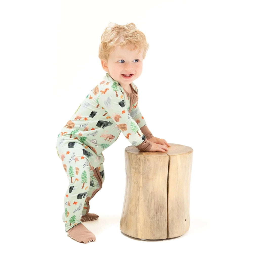 Angel Dear Baby Convertible Romper - American Woodland Animals