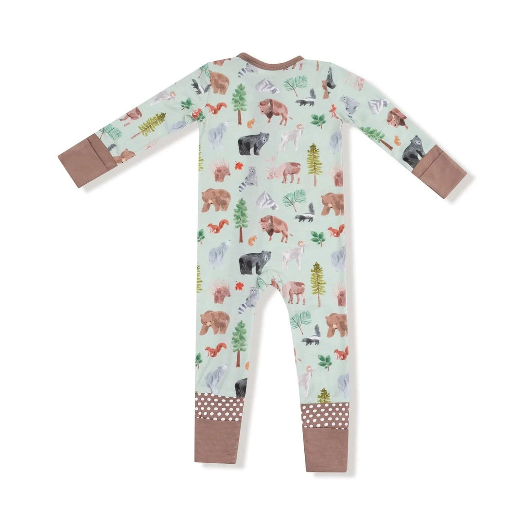 Angel Dear Baby Convertible Romper - American Woodland Animals