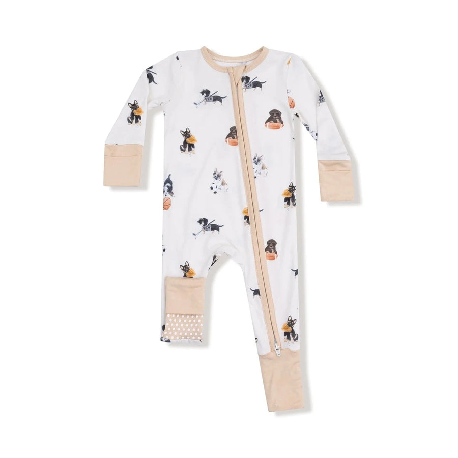 Angel Dear Baby Convertible Romper - Sporty Puppies
