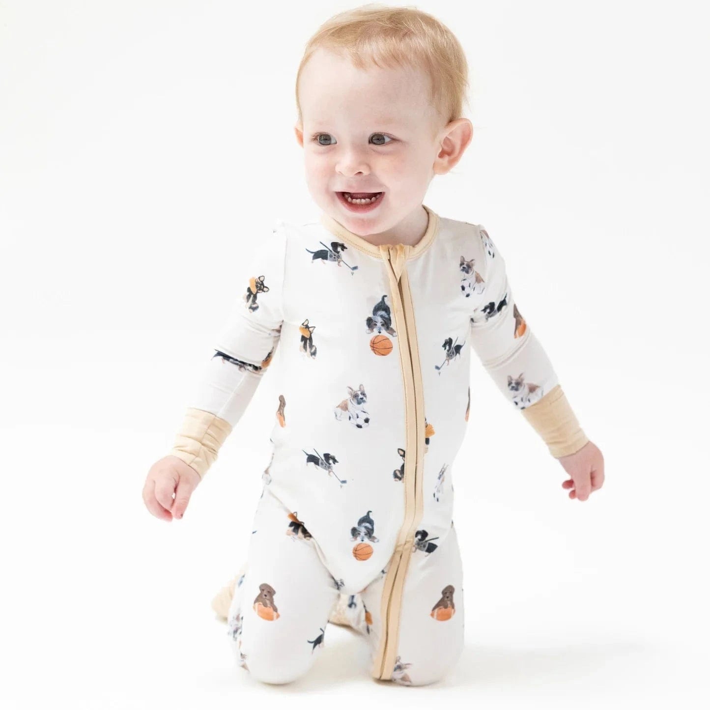 Angel Dear Baby Convertible Romper - Sporty Puppies