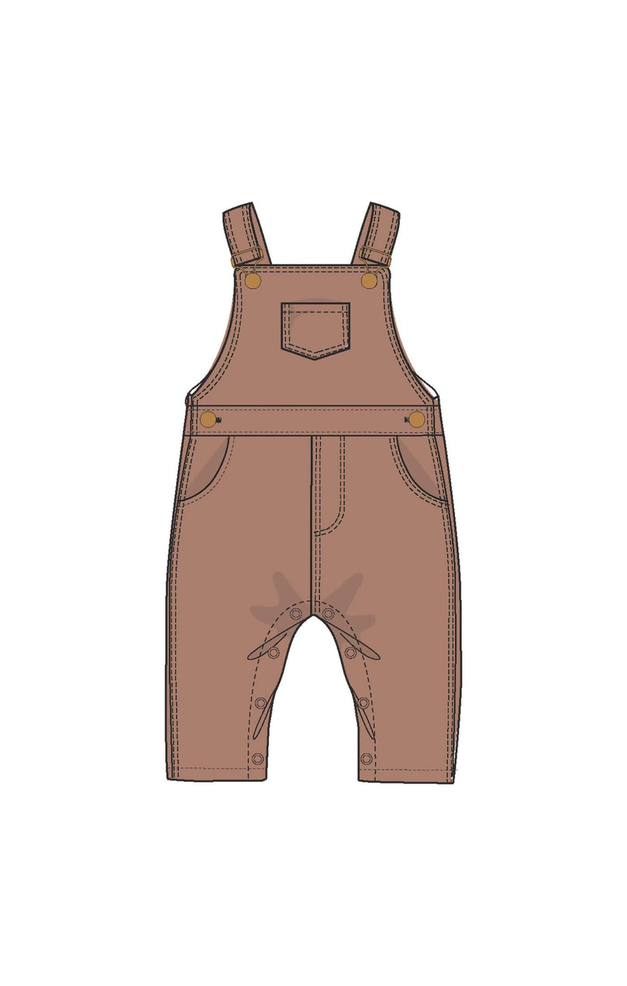 Angel Dear Baby Corduroy - Chocolate Malt - Classic Overall