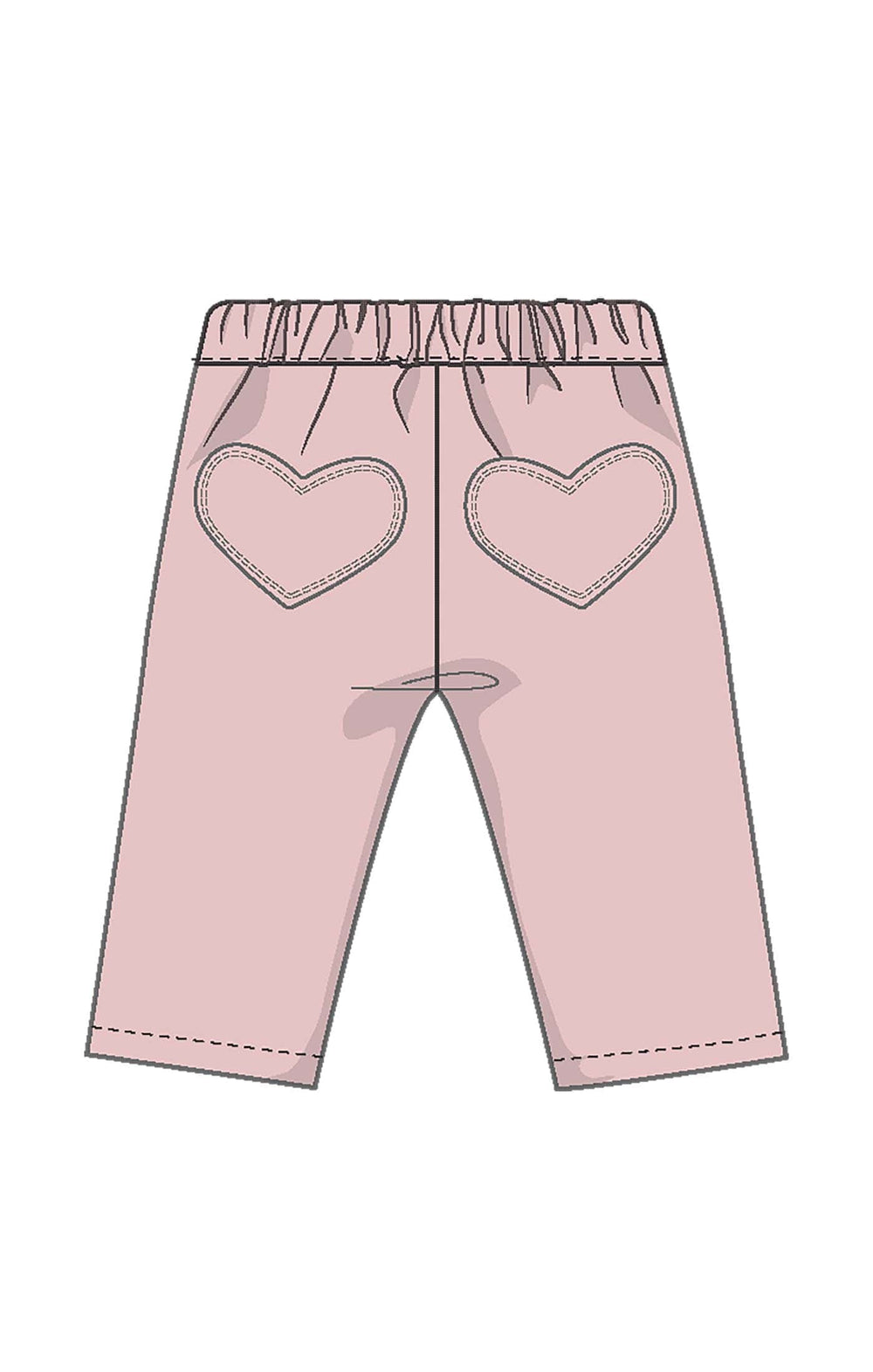 Angel Dear Baby Corduroy - Veiled Pink - Cord Pant W/ Heart Pockets