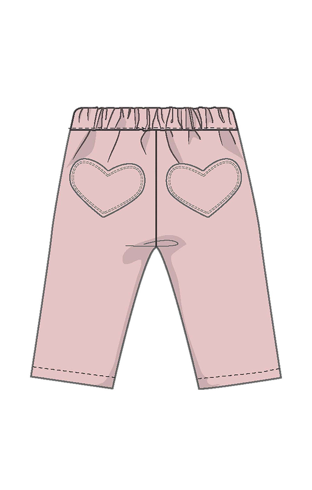 Angel Dear Baby Corduroy - Veiled Pink - Cord Pant W/ Heart Pockets