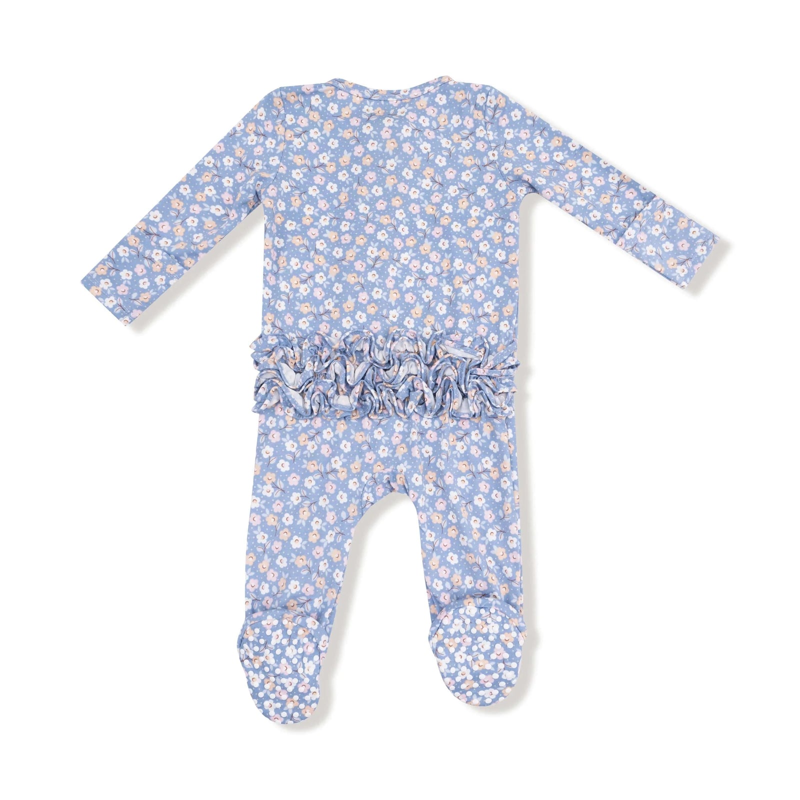 Angel Dear Baby Country Calico - 2 Way Zipper Ruffle Back Footie