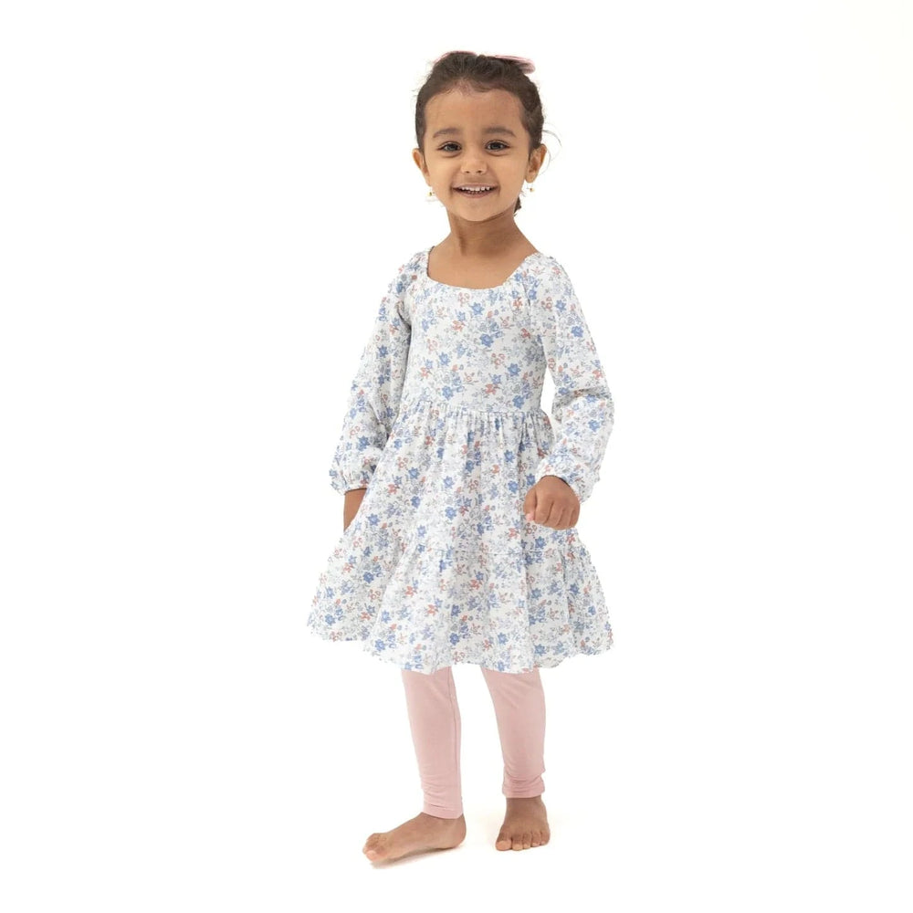 Angel Dear Baby Country Girl Floral - Cap Sleeve Dress + Bamboo Legging