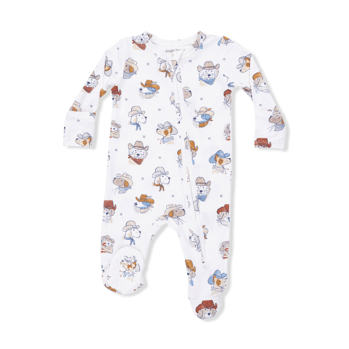 Angel Dear Baby Cowdogs - 2 Way Zipper Footie