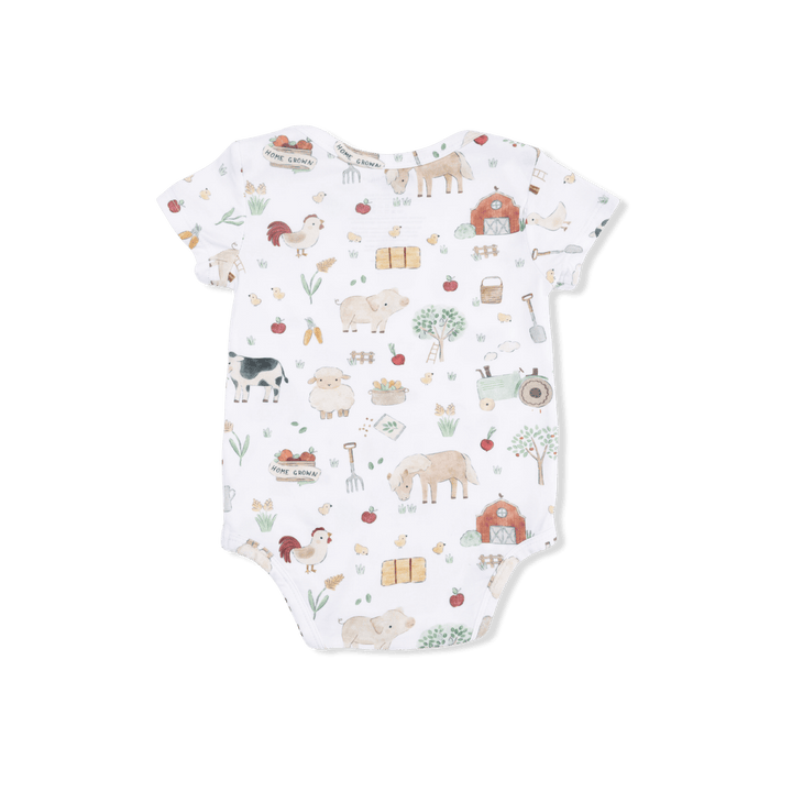 Angel Dear Baby Cute Farm Animals - Short Sleeve Bodysuit