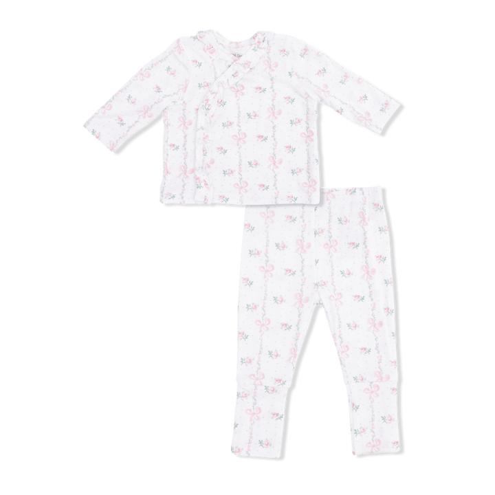 Angel Dear Baby Dainty Buds And Bows - Take Me Home Set With Convertible Pant