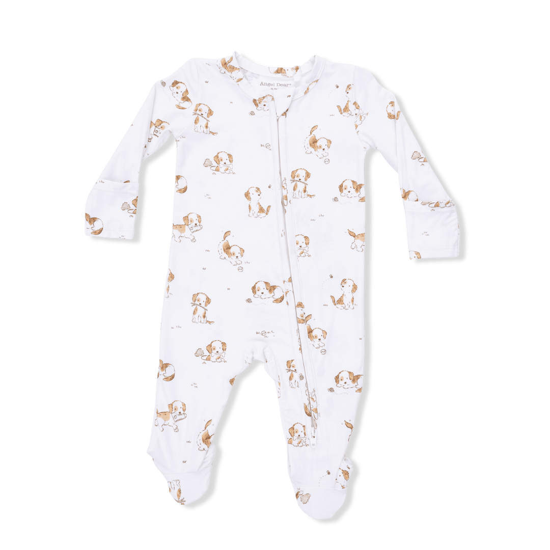 Angel Dear Baby Explorer Puppy - 2 Way Zipper Footie