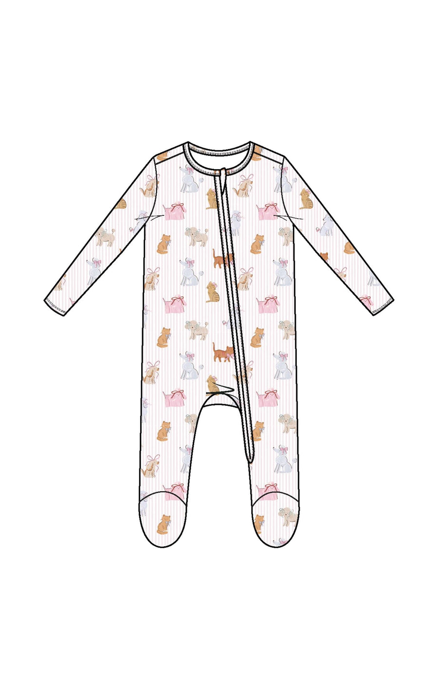 Angel Dear Baby Fancy Pets - 2 Way Zipper Ruffle Back Footie