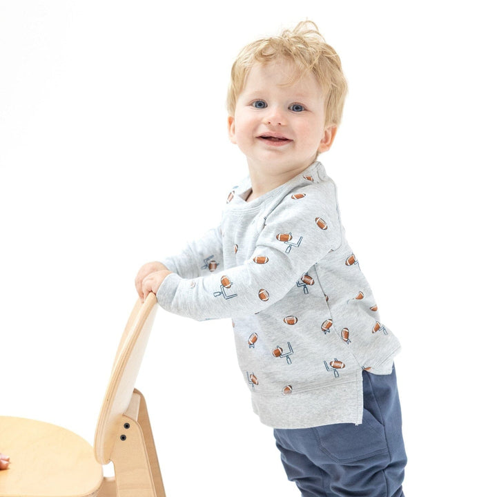 Angel Dear Baby Football Field Goal - Raglan Sweatshirt and Jogger Set