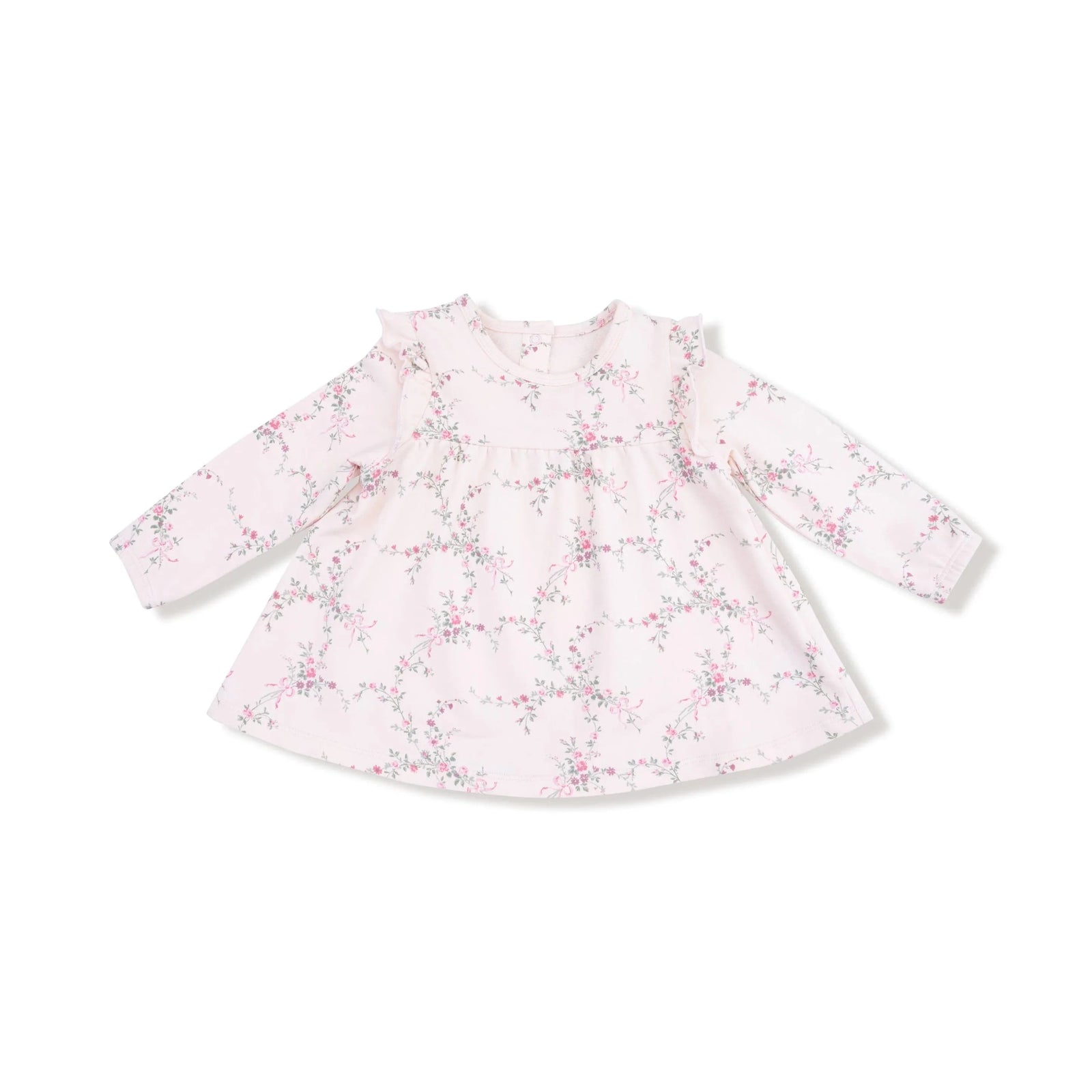 Angel Dear Baby French Terry - Antoinette Floral Long Sleeve High Waisted Top with Ruffles + Legging