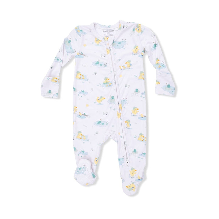Angel Dear Baby Frog And Duck Pond - 2 Way Zipper Footie
