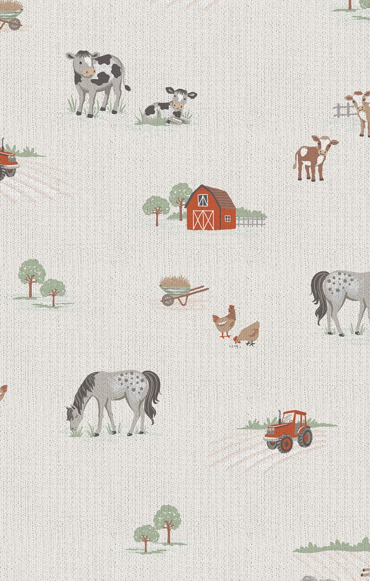 Angel Dear Baby Little Farm - 2 Way Zipper Footie