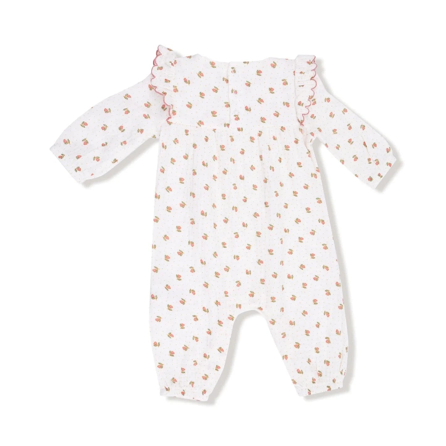 Angel Dear Baby Long Sleeve Petal Ruffle Romper - Petite Pointe Fleur