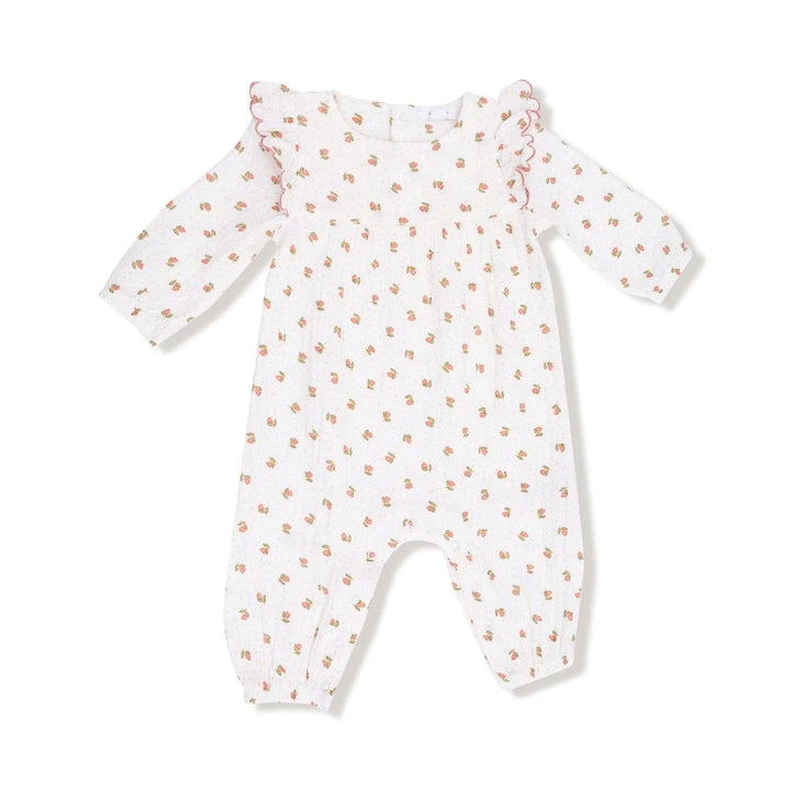 Angel Dear Baby Long Sleeve Petal Ruffle Romper - Petite Pointe Fleur