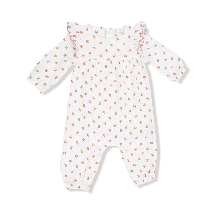 Angel Dear Baby Long Sleeve Petal Ruffle Romper - Petite Pointe Fleur