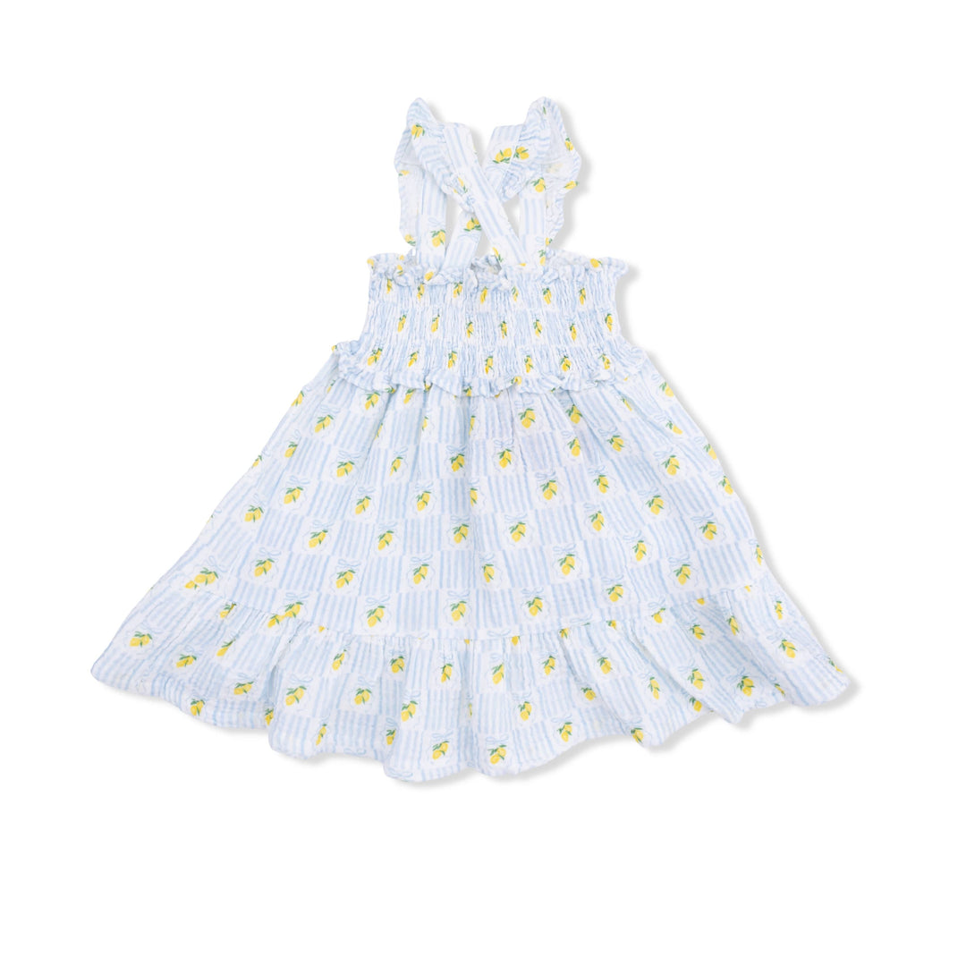 Angel Dear Baby Lovely Lemons - Smocked Ruffle Sundress With Bloomer