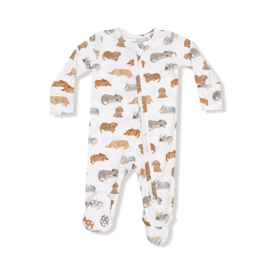 Angel Dear Baby Napping Puppies - 2 Way Zipper Footie