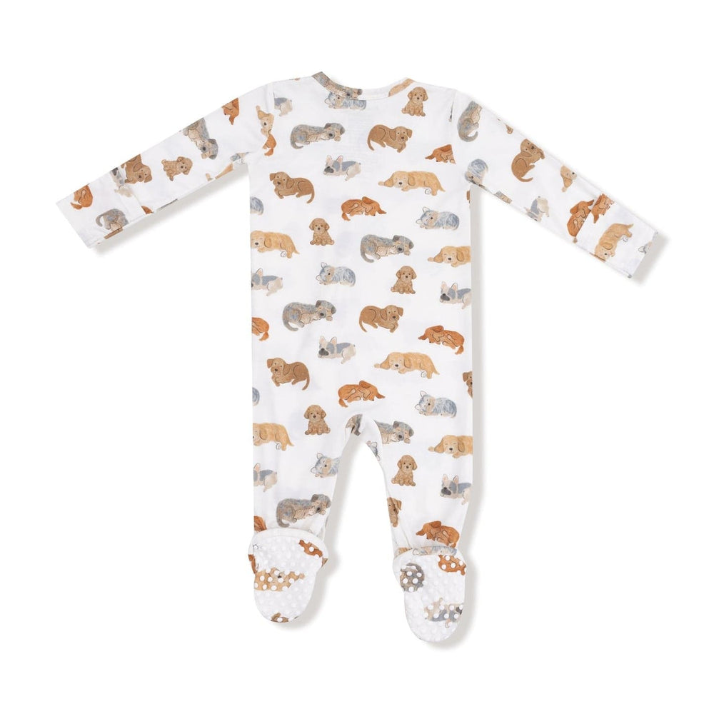 Angel Dear Baby Napping Puppies - 2 Way Zipper Footie