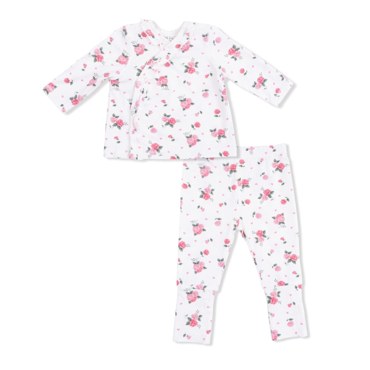 Angel Dear Baby Pink Rosettes - Take Me Home Set With Convertible Pant