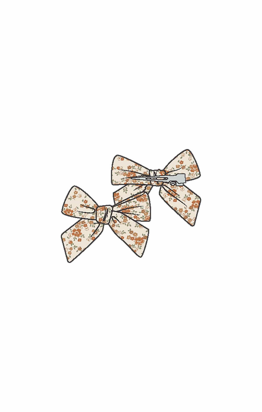Angel Dear Baby Prairie Calico - Bow Clips - 2 Pack