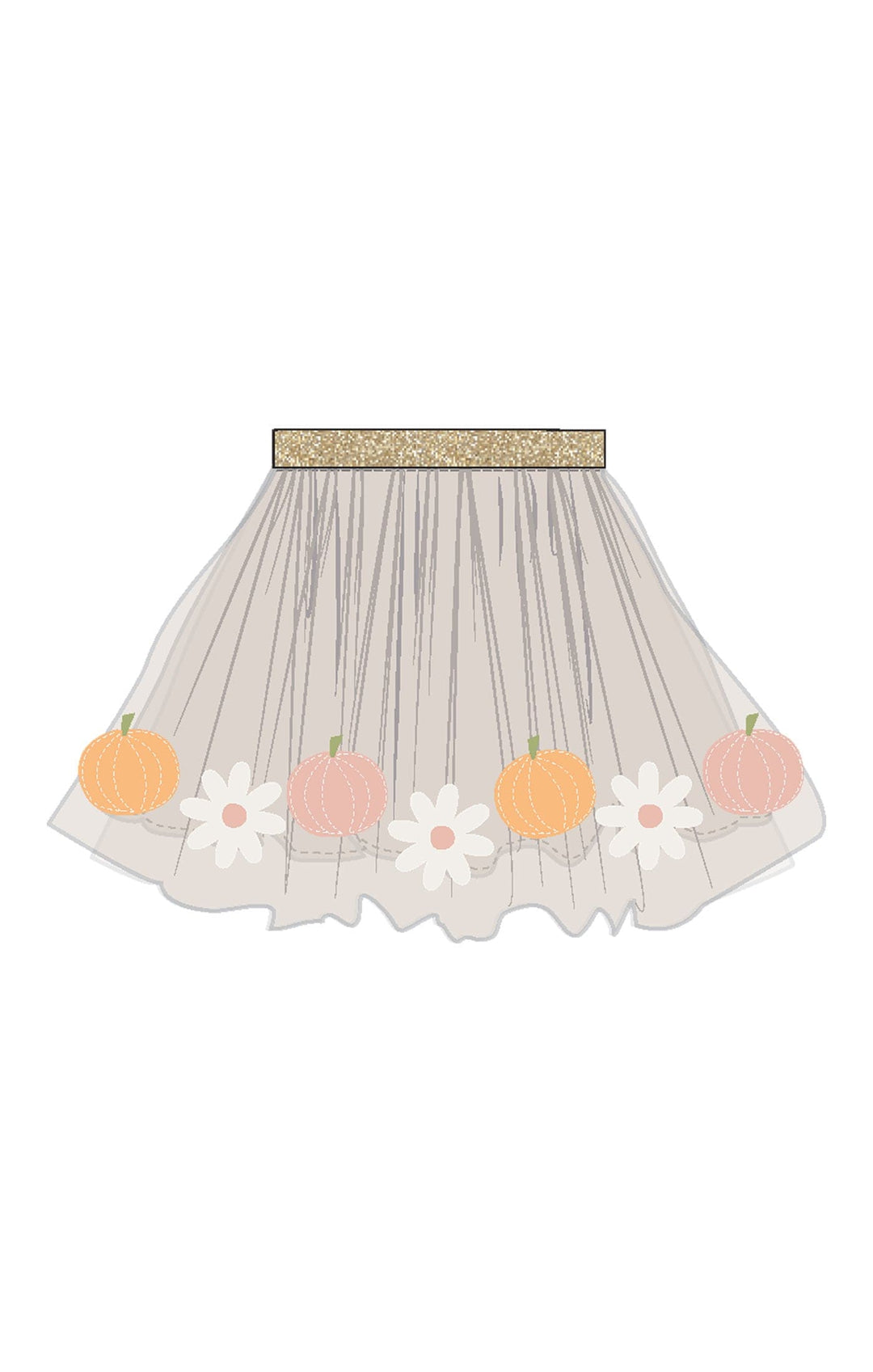 Angel Dear Baby Pumpkins And Flowers - Tutu Skirt