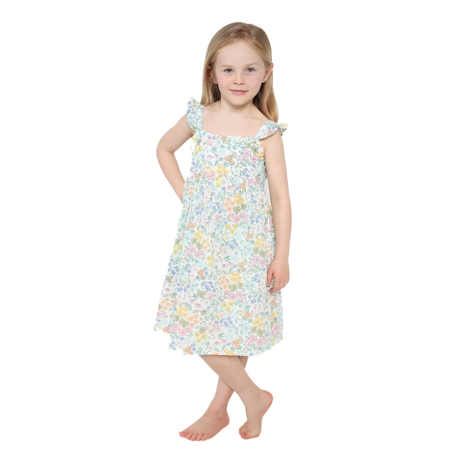 Angel Dear Baby Samantha Floral Paperbag Ruffle Sundress