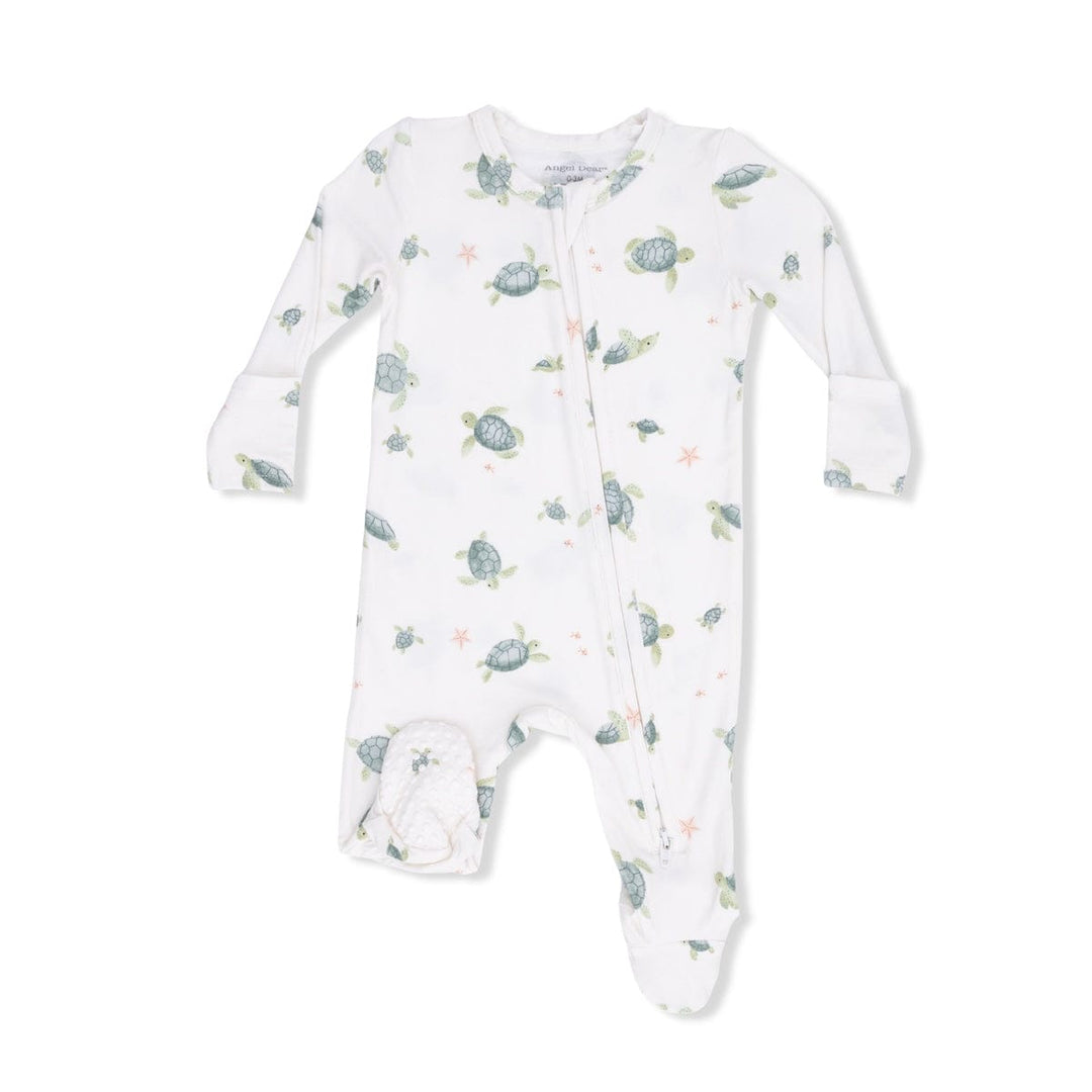 Angel Dear Baby Sea Turtles - 2 Way Zipper Footie