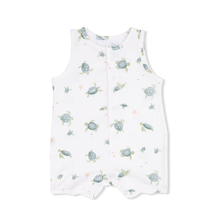 Angel Dear Baby Sea Turtles - Sleeveless Shortie Romper