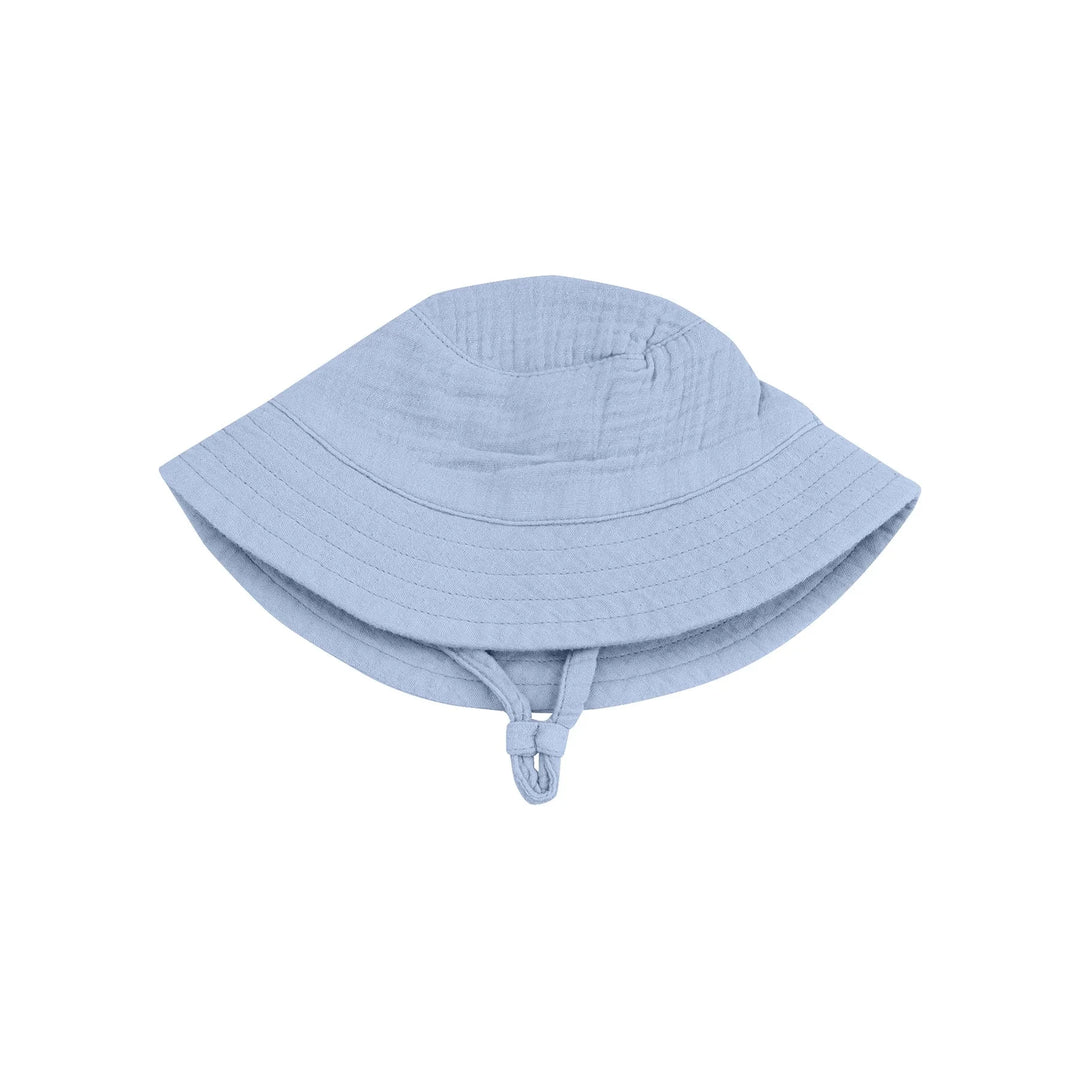 Angel Dear Baby Solid Muslin Dusty Blue Bucket Hat