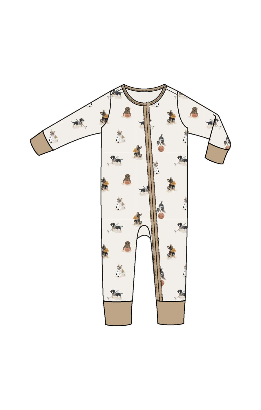 Angel Dear Baby Sporty Puppies - 2 Way Zipper Romper