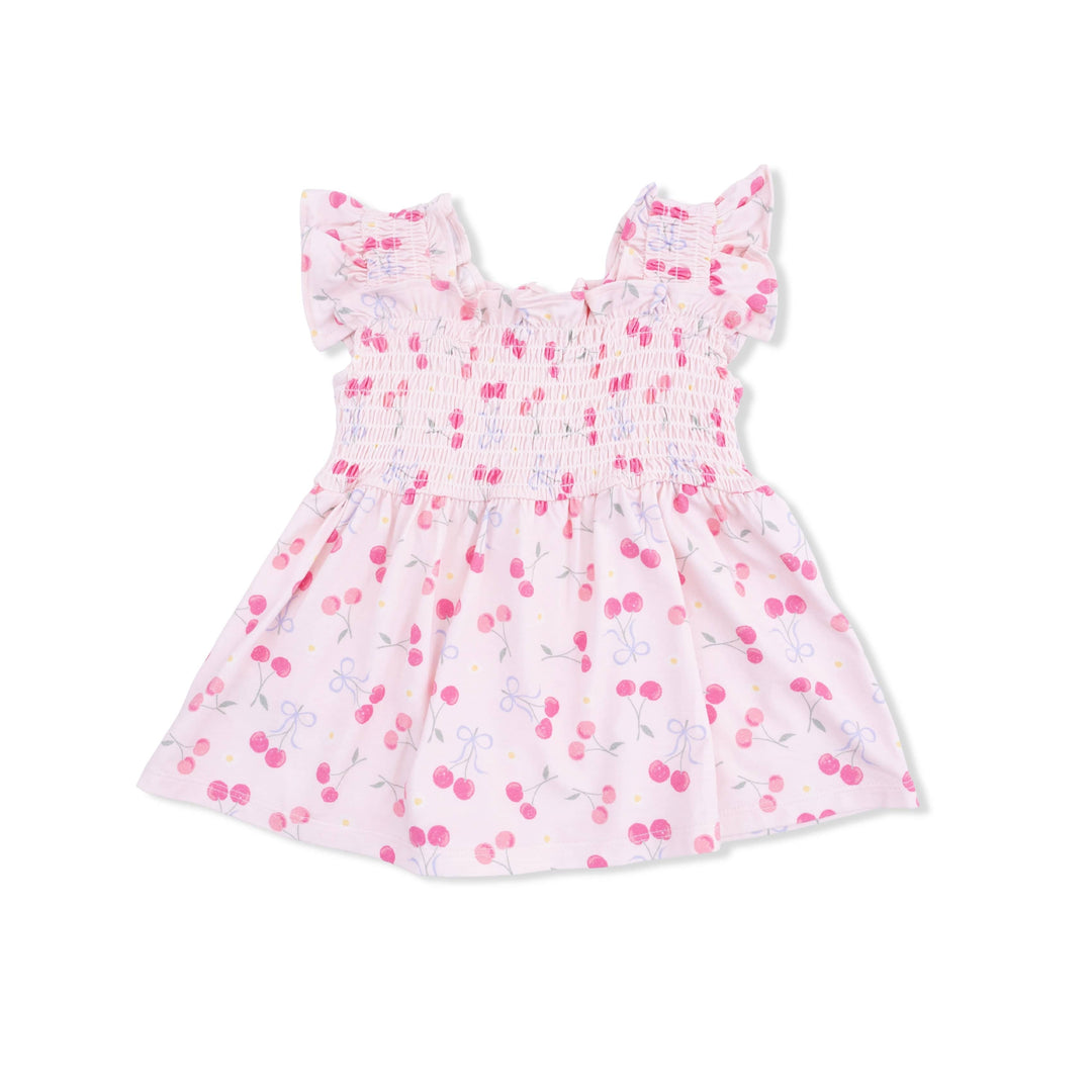 Angel Dear Baby Sweet Bow Cherries - Baby Doll Tunic And Bloomer Set