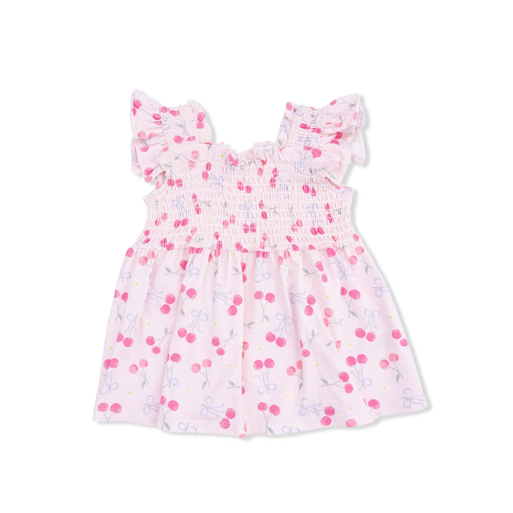 Angel Dear Baby Sweet Bow Cherries - Baby Doll Tunic And Bloomer Set