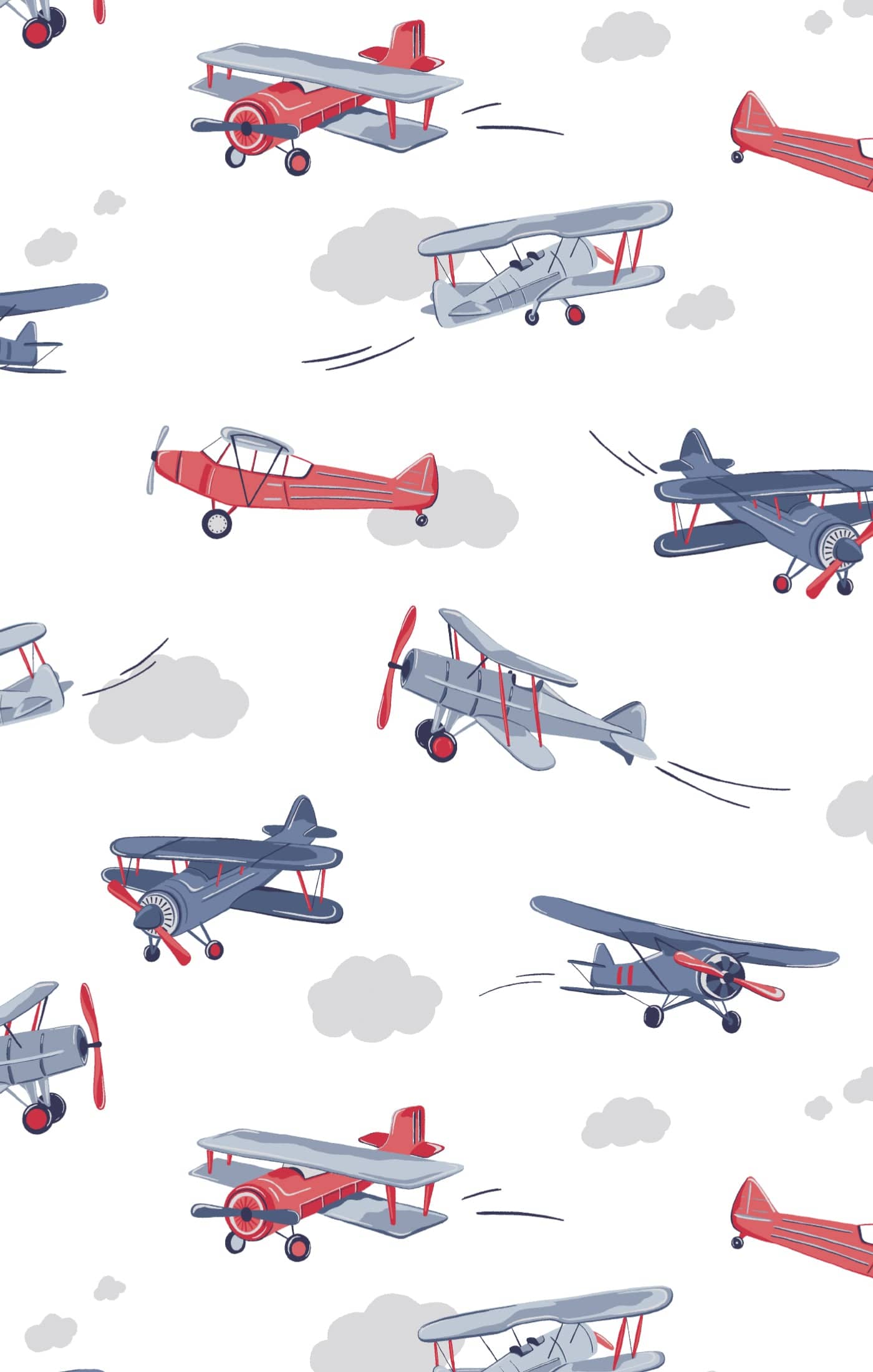 Angel Dear Baby Vintage Planes - Wide Brim Sun Hat