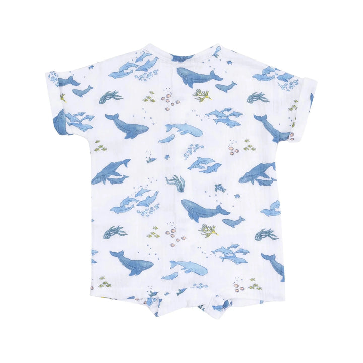 Angel Dear Baby Watercolor Blue Whales Dolman Henley Shortall