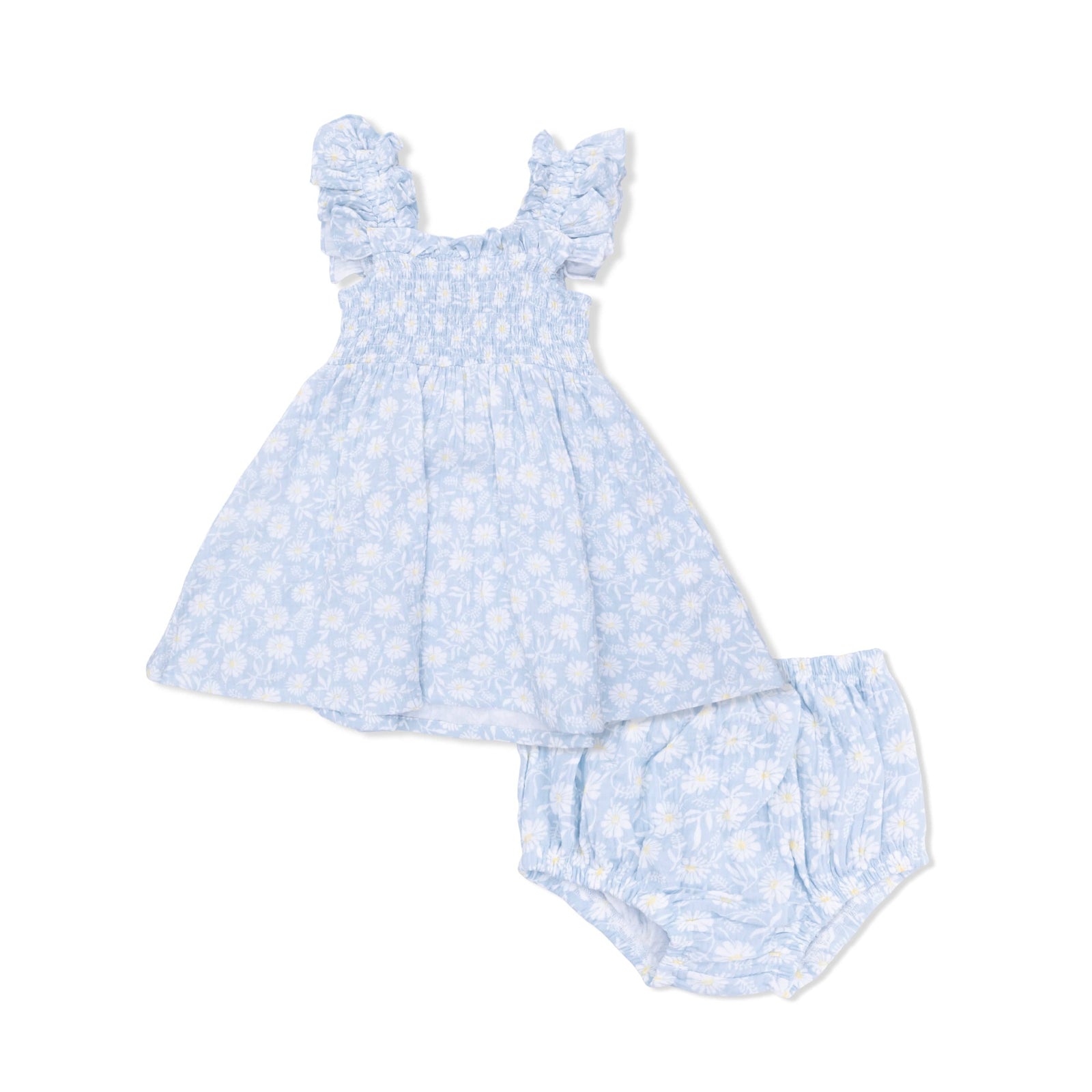 Angel Dear Baby Western Daisies - Smocked Sundress With Bloomer